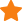 A slightly blurry, five-pointed orange star with a bright center and a soft, glowing halo.